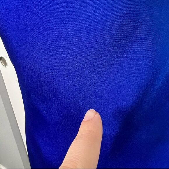 Sz 14(46 EUR) Giorgio Armani Cobalt Blue Beaded 100% Silk Halter Gown NWT $7,950 - Picture 6 of 17